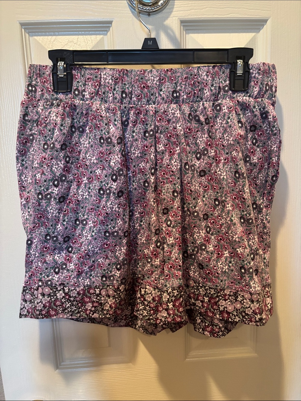 Pact Organic Cotton Floral Pajama Shorts Womens Petal Patch Sleep Lounge Pjs L